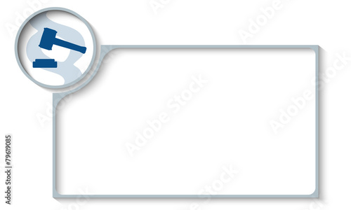 vector frame for your text and law symbol