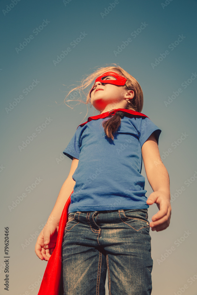 Fototapeta premium Child superhero portrait