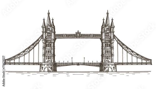 England vector logo design template. London or bridge icon.