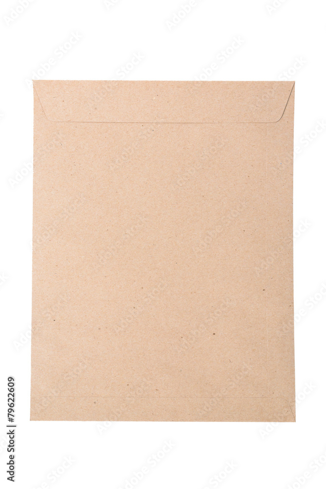 Brown Envelope document on white background Brown Envelope document on white background