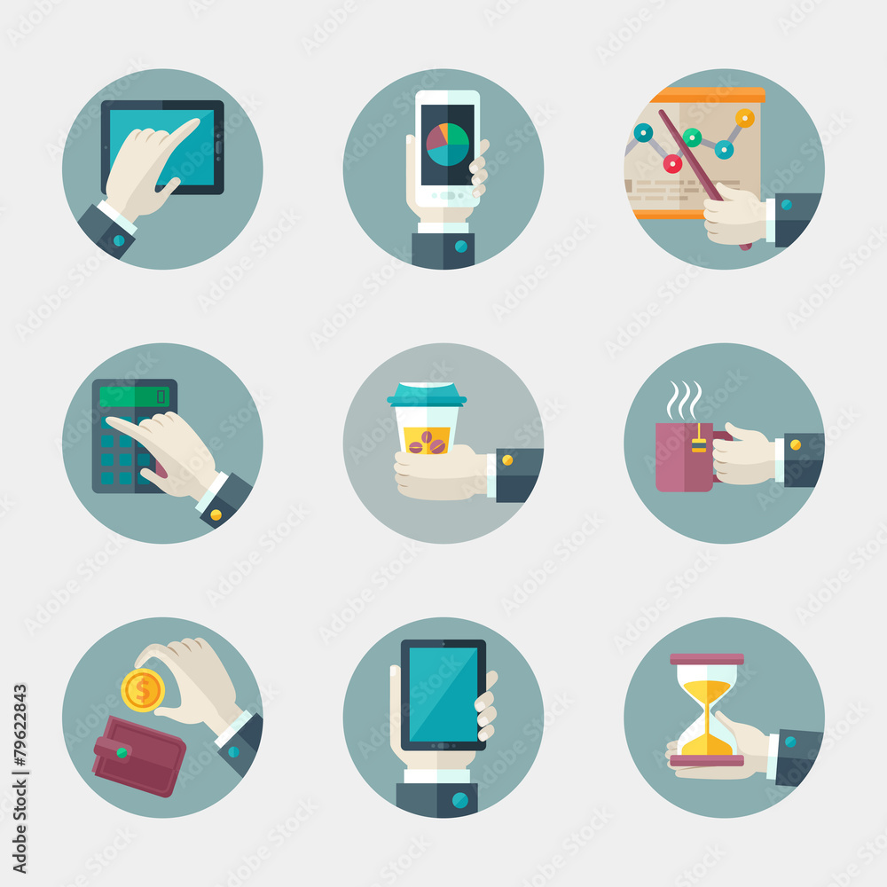 Fototapeta premium Business icon set