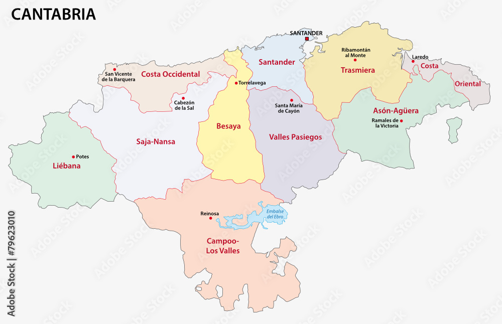 cantabria administrative map