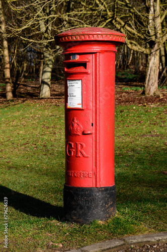 Red, British Royal Mail post box