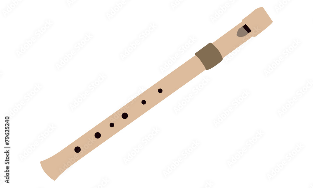 Flöte Flute Musikinstrument Stock Vector