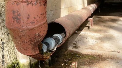 Broken Rusty Water Pipe photo