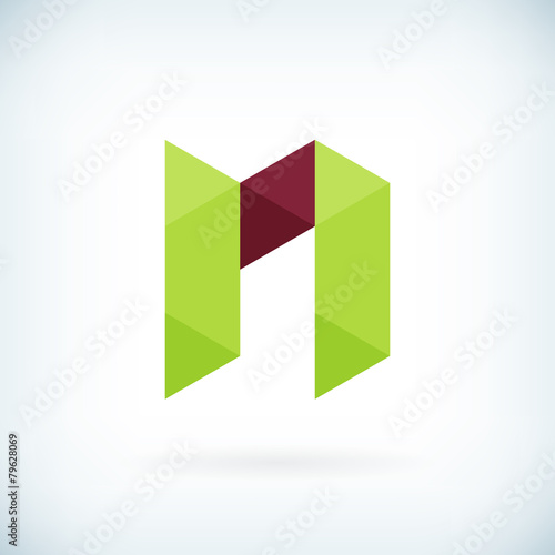Free Download Modern letter N icon flat design element template - GFXLoad