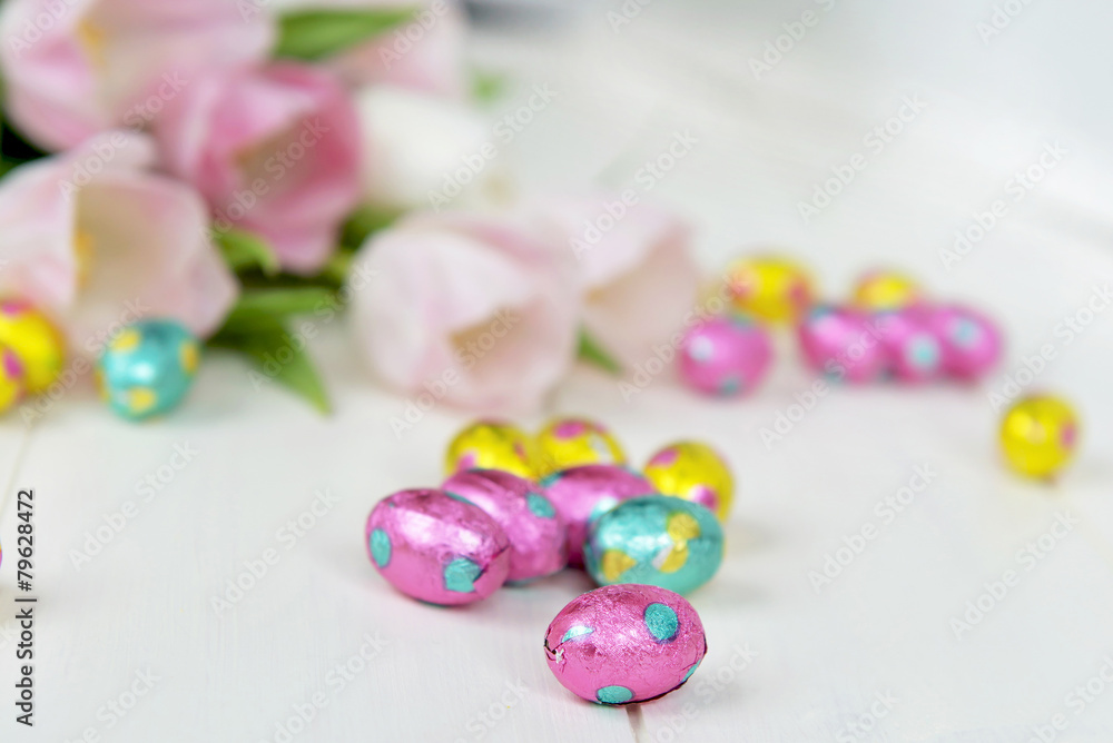 Easter Chocolate Egg Close Up Easter Chocolate Egg Close Up