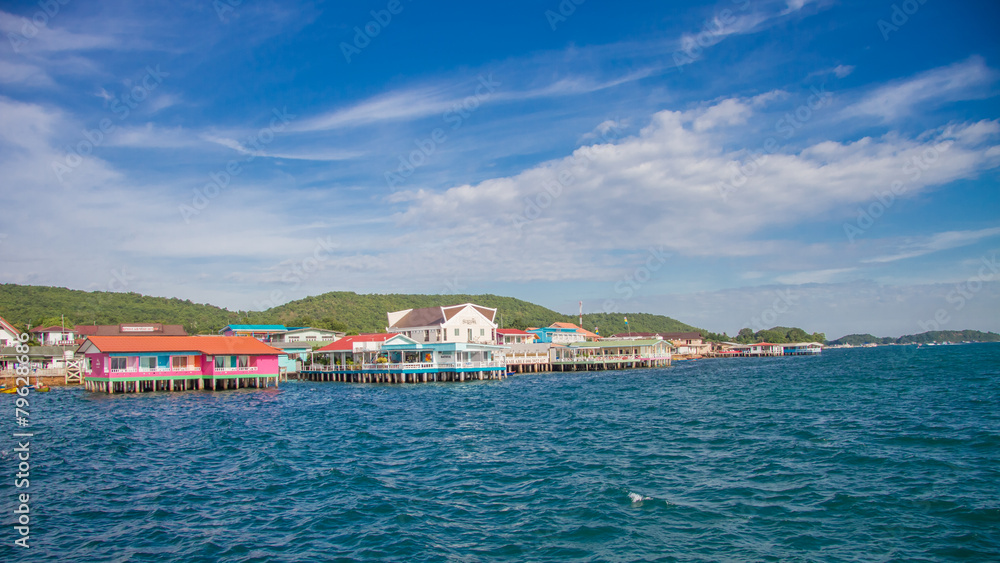 Village on the Koh Larn Island on December 6, 2014 in PattayaTha