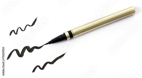 Bild auf Leinwand Eye liner pencil stroke on background