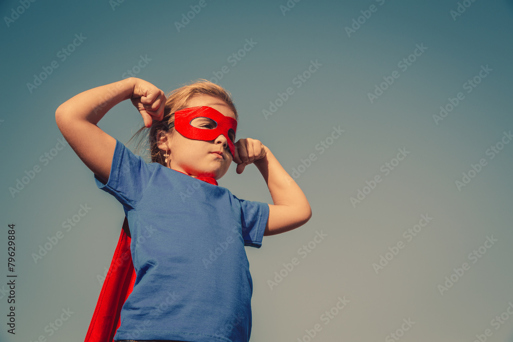 Fototapeta premium Child superhero portrait
