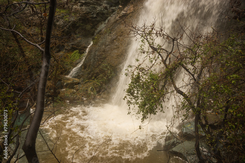 Waterfalls in Loutra Edipsou, Evia, Greece photo