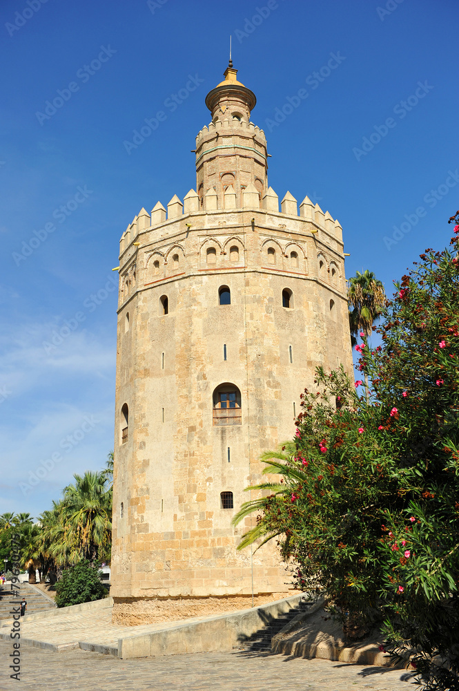 The Gold Tower, Seville, Andalusia, Spain