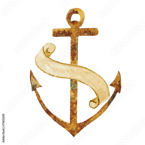 Anchor with stripe