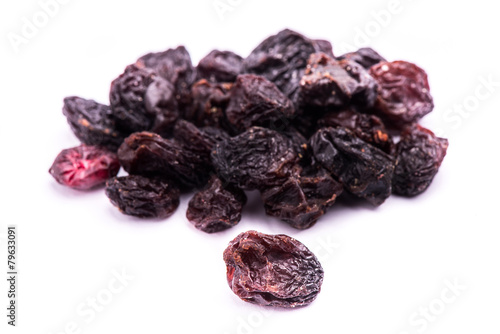 dried raisins fruit isolated on white background
