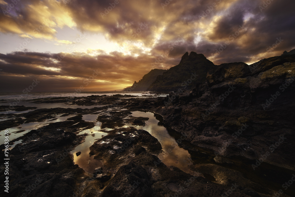 Obraz premium Canary islands sunset