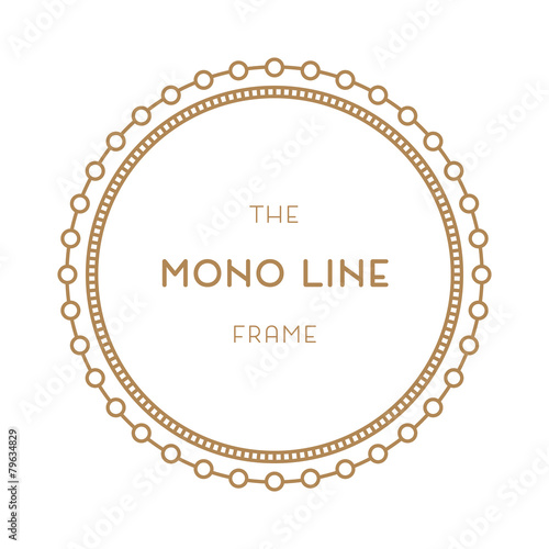 Geometric Vector Frame in Etno Floral minimal style.
