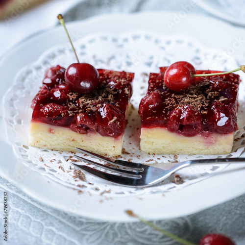 Veganer Kirschkuchen photo