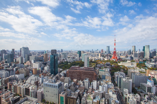 Tokyo city view and Tokyo landmark Tokyo Tower