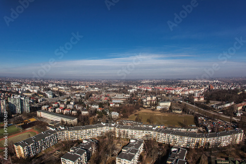 Aerial view of town center Lublin © wip-studio