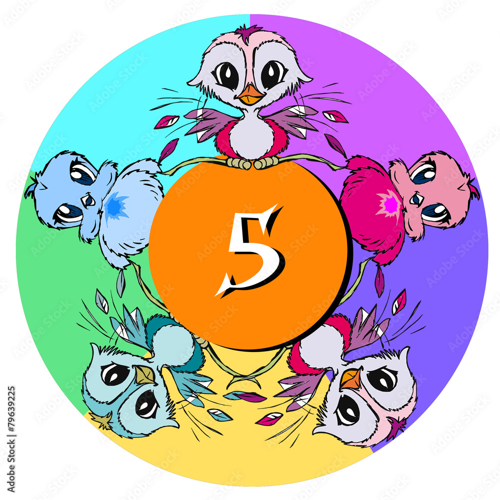 birds with number five