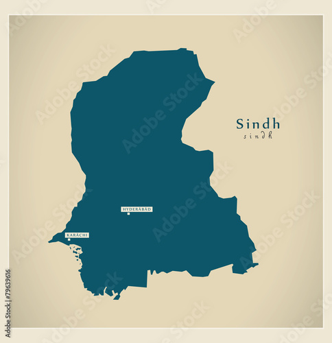 Modern Map - Sindh PK