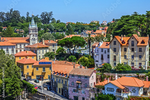 Sintra, Portugal: Historical houses in famous town Sintra.