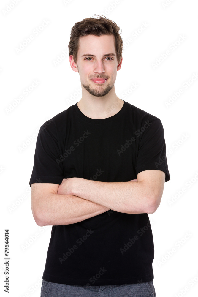 Cheerful young man, isolated over white background Cheerful young man, isolated over white background