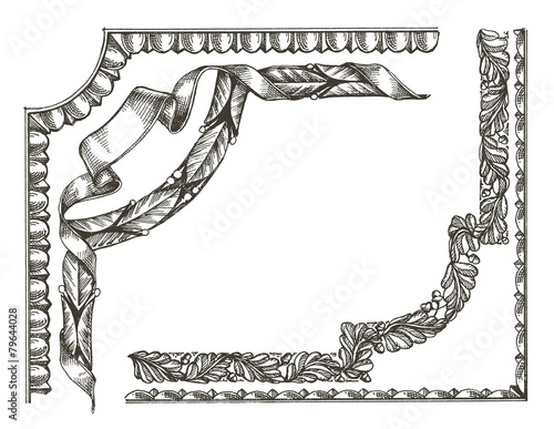 frame vector logo design template. ornament or decoration icon.