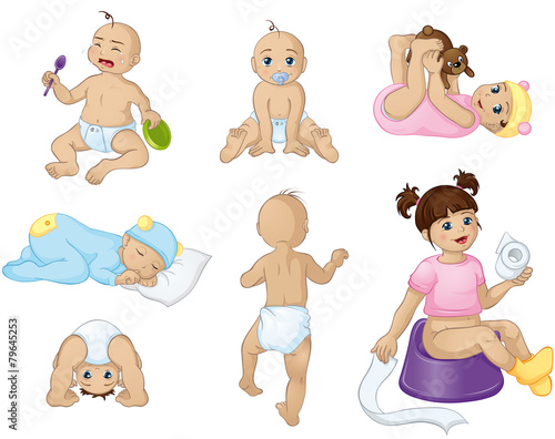 Buntes Baby Set Kollektion Samlung