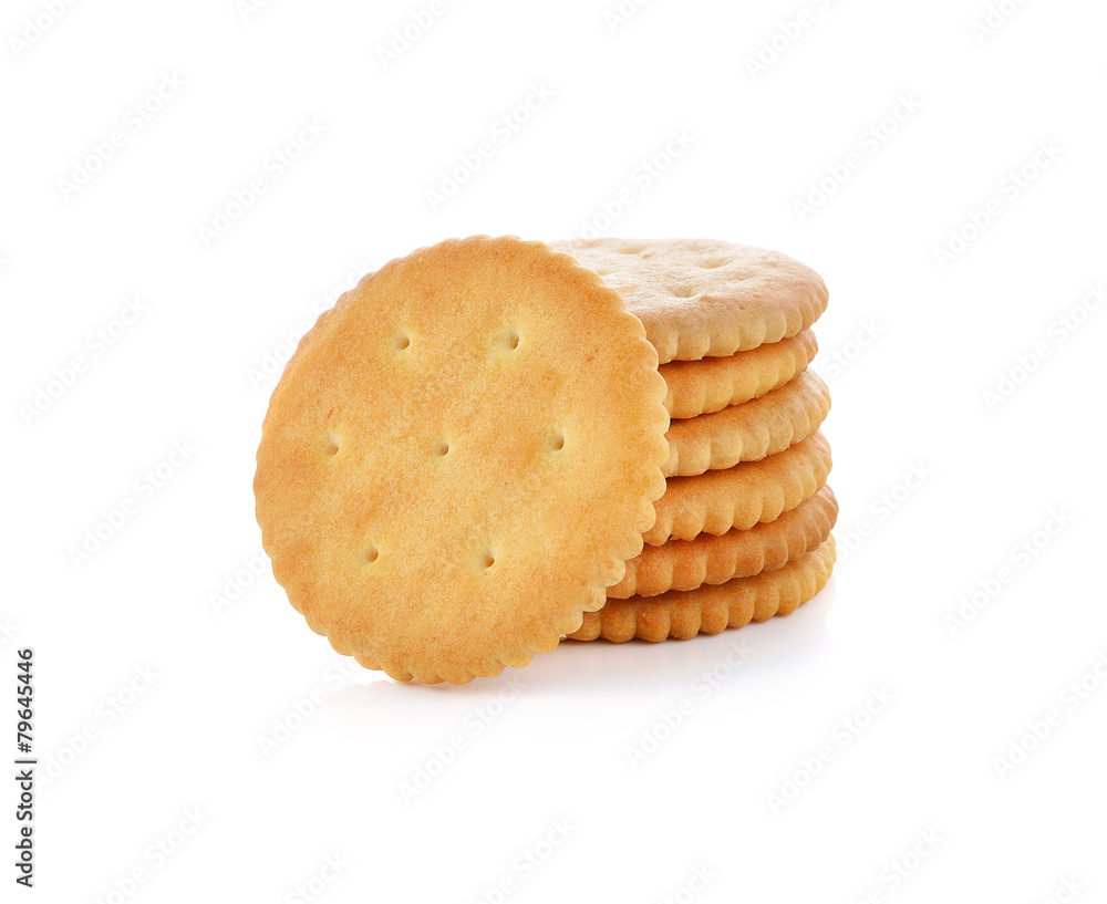Cracker isolated on white background Cracker isolated on white background