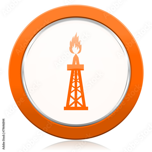 gas orange icon oil sign