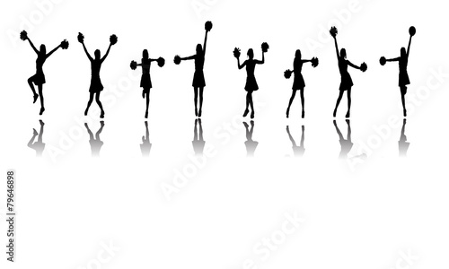 cheerleaders silhouettes