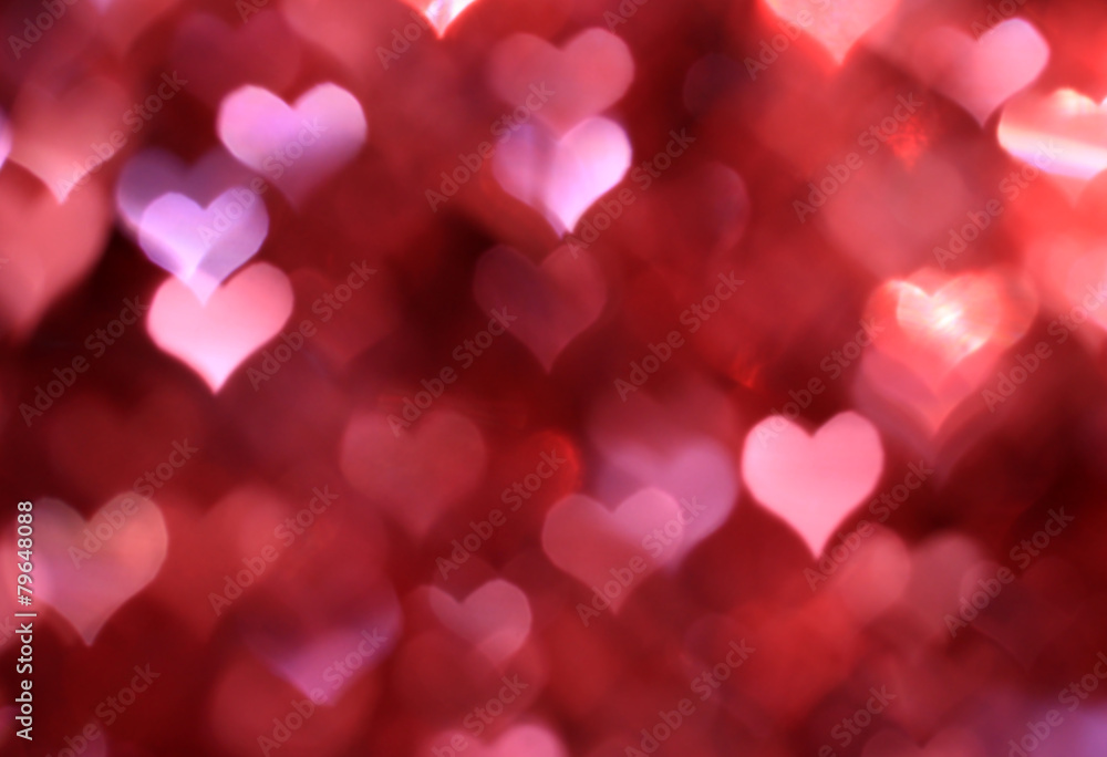 Abstract pink background with heart-shaped boke Abstract pink background with heart-shaped boke