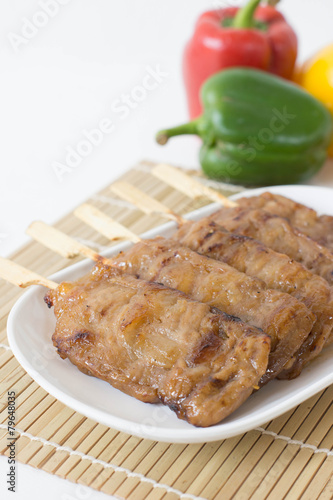 Moo Ping, Thai style grilled pork