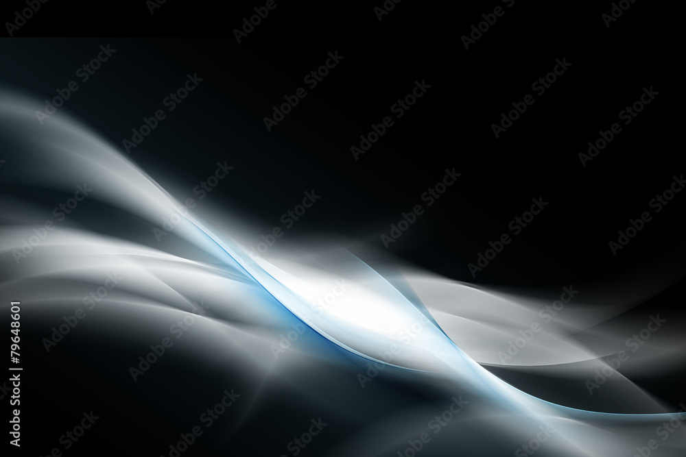 Awesome Light Abstract On A Black Background - obrazy, fototapety, plakaty 