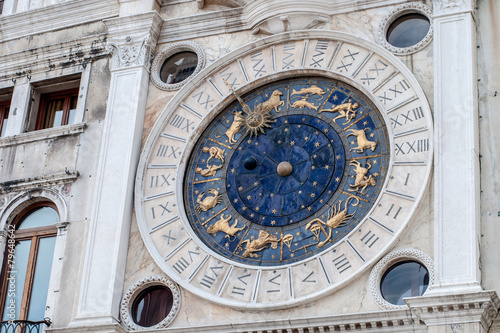 Astrological Clock Tower details. St. Mark's Square, Venice