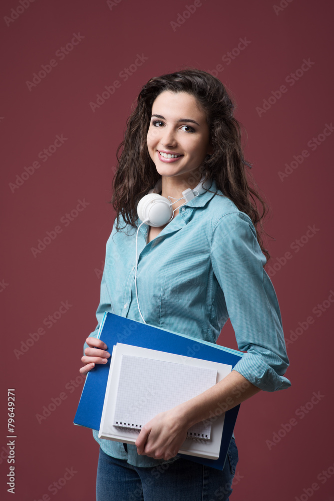 Teenager student posing Teenager student posing