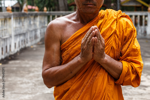 Monk hands for prayer