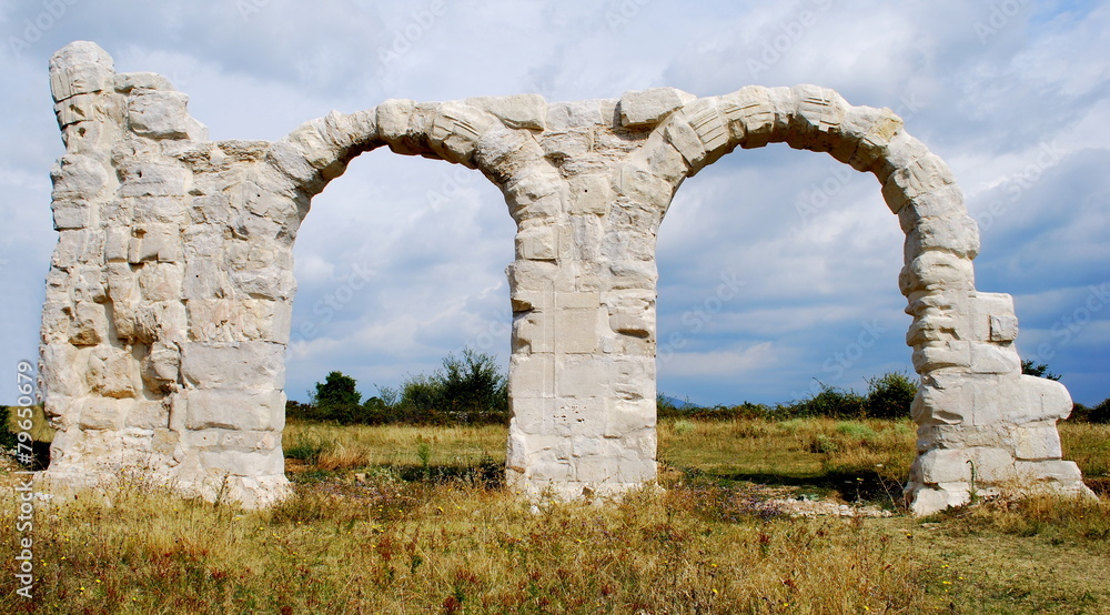 Ruins of Roman town Burnum in Croatia