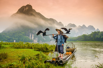 Keuken achterwand Guilin Aalscholvervisser op de Li-rivier Guilin  © SeanPavonePhoto