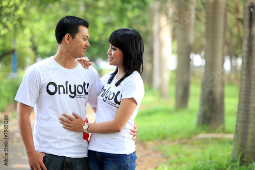 photograph of asian couple outdoor