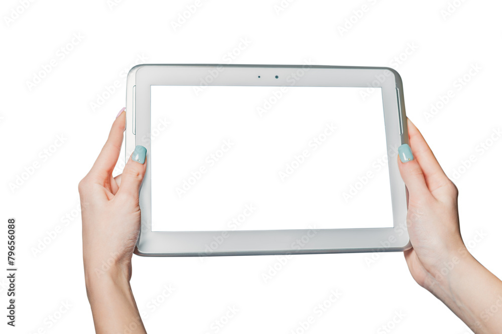 technology, online shopping, girl holding a tablet technology, online shopping, girl holding a tablet
