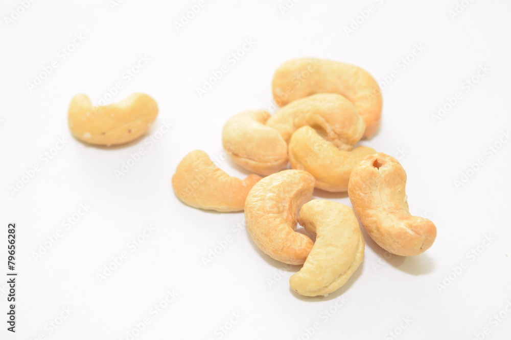 Roasted and salted cashew nuts. Roasted and salted cashew nuts.