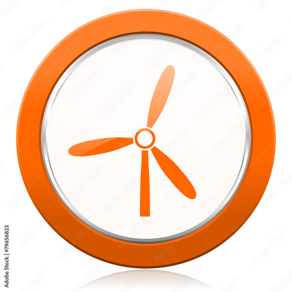 windmill orange icon renewable energy sign windmill orange icon renewable energy sign