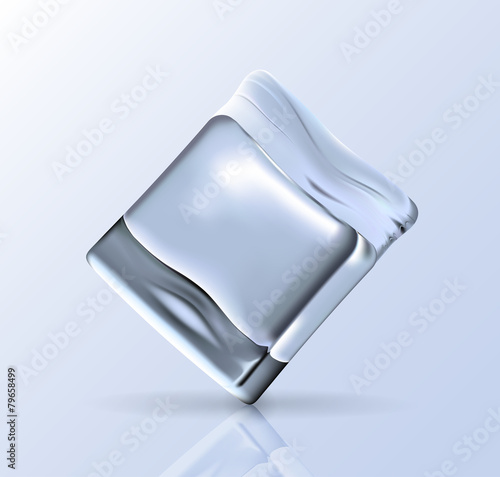 Clear vector ice cube