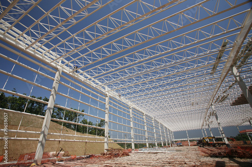 Obraz na plátně construction of industrial sheds