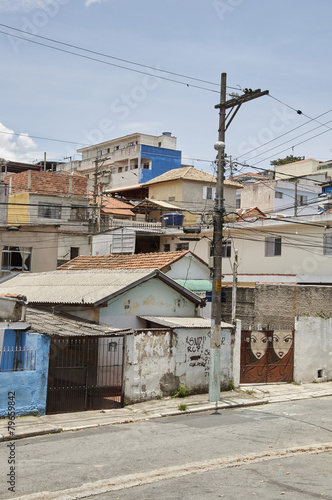 Poverty in the favela of Sao Paulo city