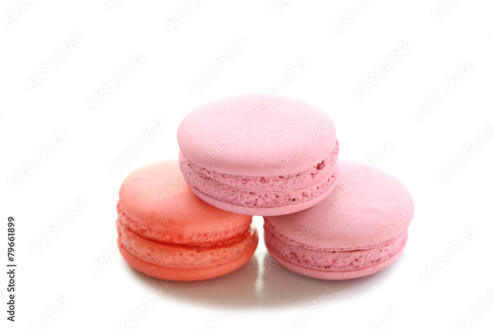 macaroons on white. macaroons on white.
