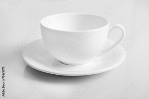 White cup isolated on white