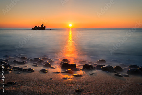 Fotografía Tramonto sul mare di Tropea